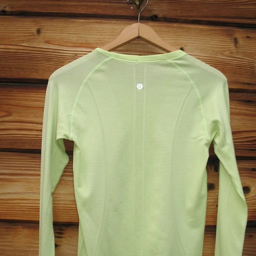 Lululemon Swiflty Tech Long Sleeve Top Heathered Clear Mint